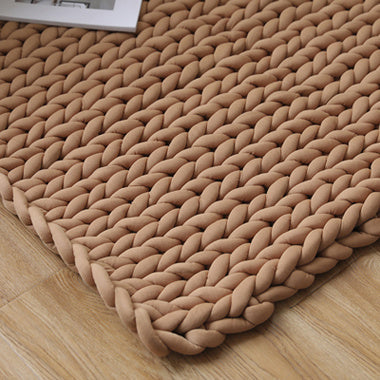 Knit Wool Gravity Blanket for Deep Sleep & Relaxation- Brown