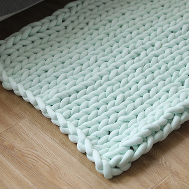 Knit Wool Gravity Blanket for Deep Sleep & Relaxation- Sage Green