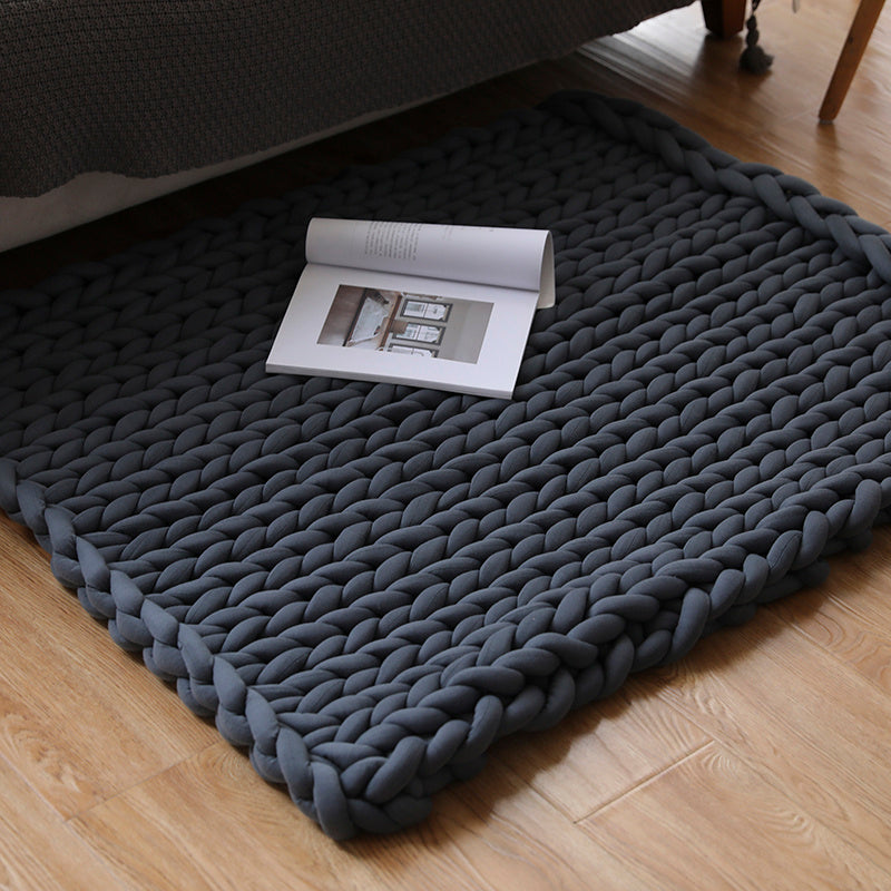 Knit Wool Gravity Blanket for Deep Sleep & Relaxation- Black